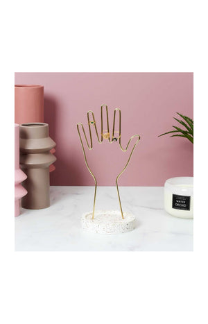 Porte bijoux - Main - Métal doré