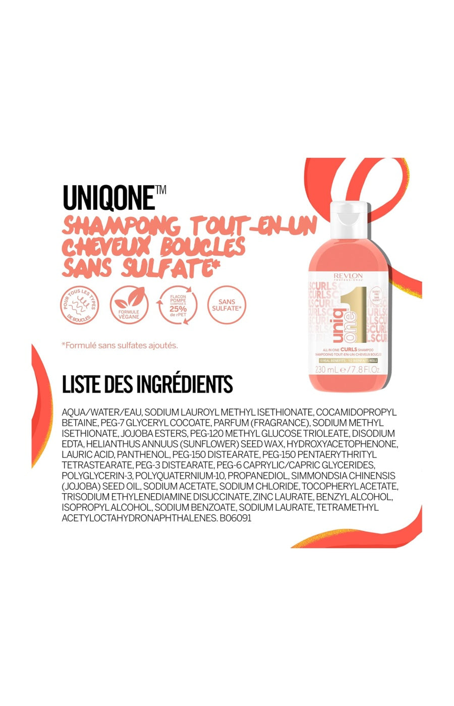 Shampoing 10-en-1 - UniqOne - Cheveux bouclés - 230 ml