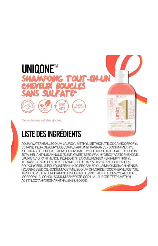 Shampoing 10-en-1 - UniqOne - Cheveux bouclÃ©s - 230 ml