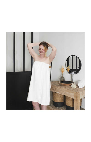 Sortie de bain - Bambou - Blanc