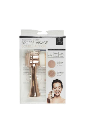 Brosse nettoyante 2-en-1 - Visage - Rose