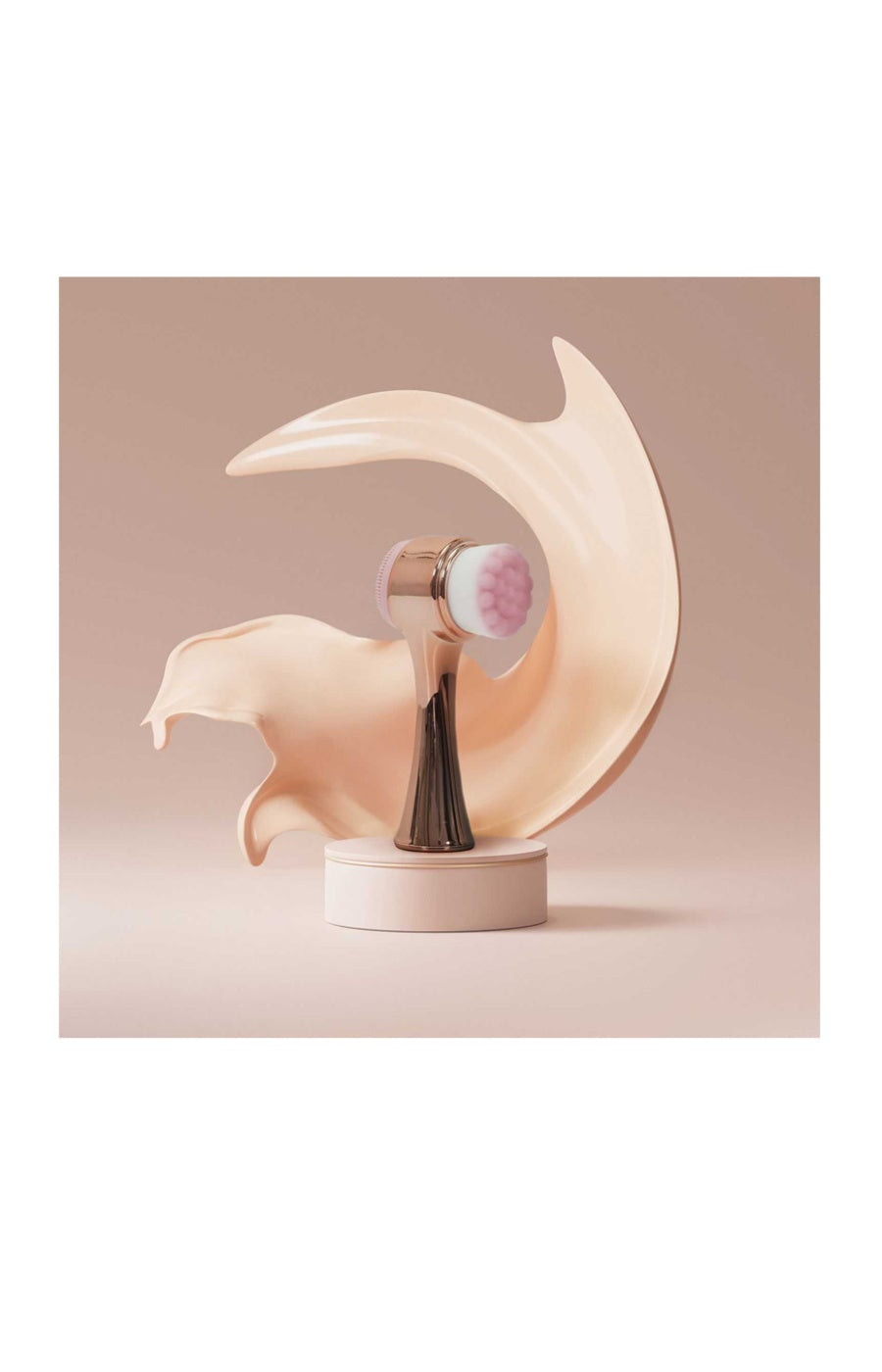 Brosse nettoyante 2-en-1 - Visage - Rose