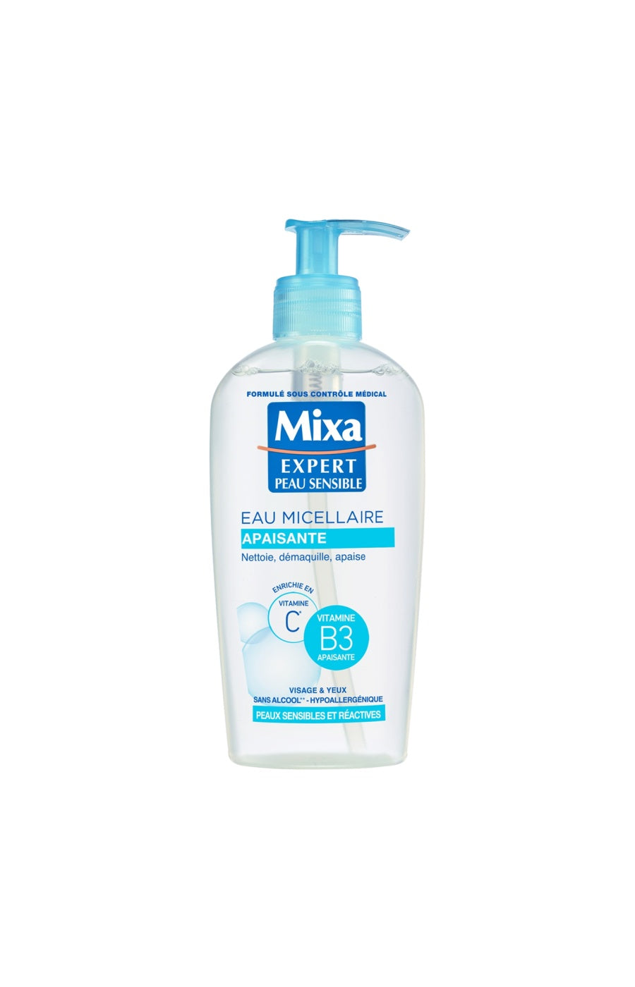 Eau micellaire apaisante - Vitamine B3 & C - Peaux sensibles & réactives - Visage & yeux