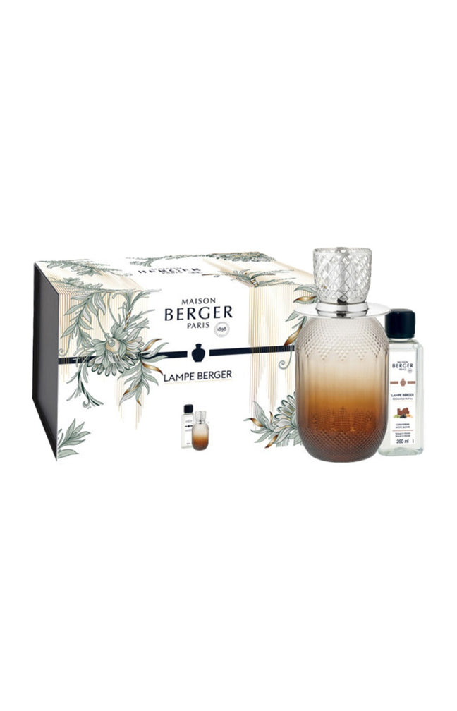 Coffret lampe à catalyse - Evanescence fauve - Cuir mystique - Oriental - 250 ml