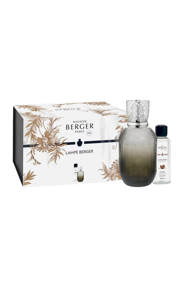 Coffret lampe à catalyse - Evanescence grise - Cuir mystique - Oriental - 250 ml