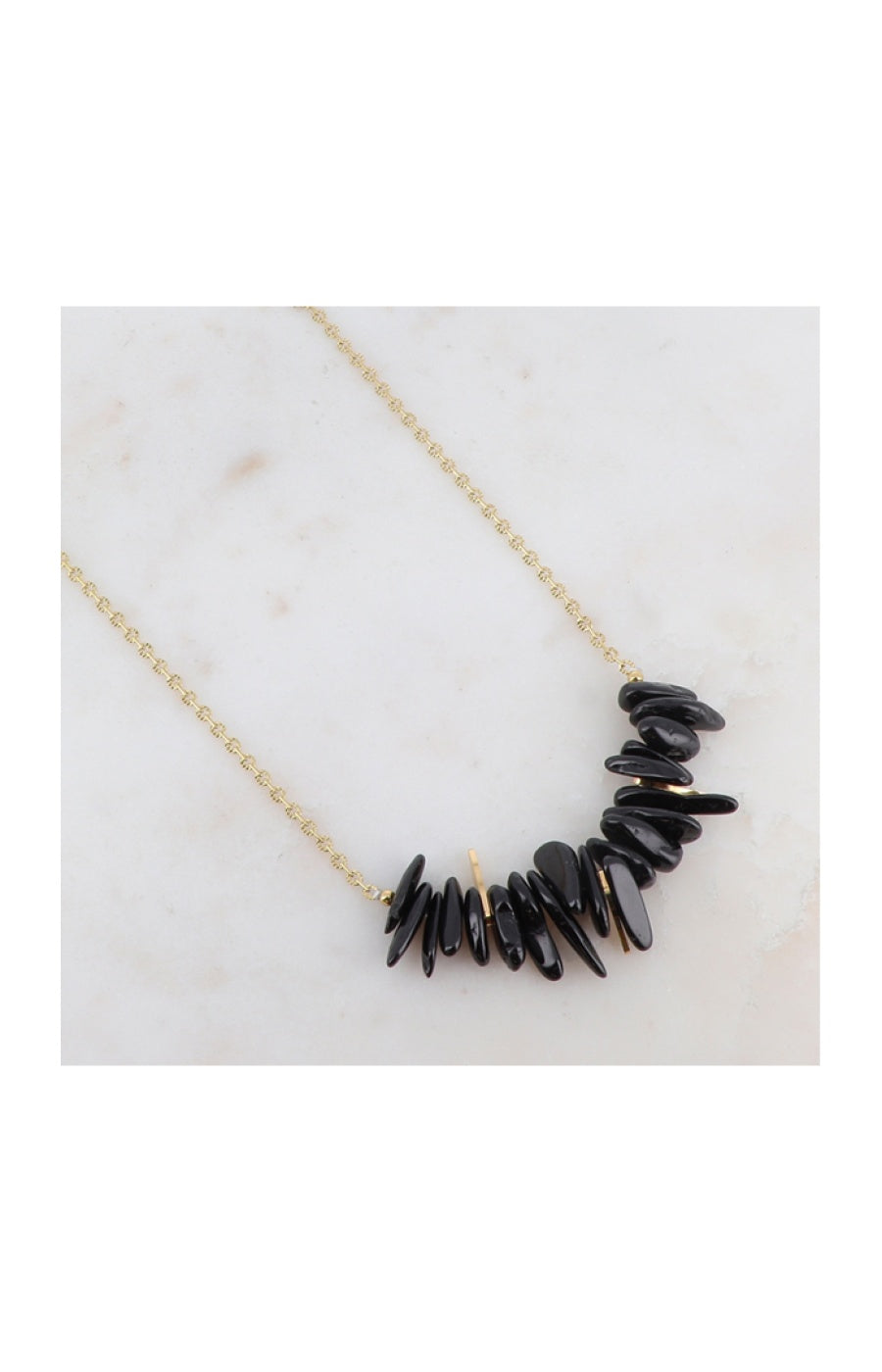 Collier - Acier inoxydable & pierre naturelle