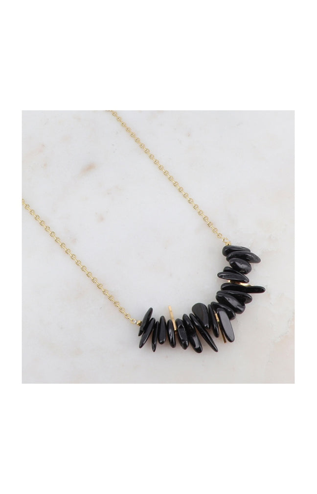 Collier - Acier inoxydable & pierre naturelle
