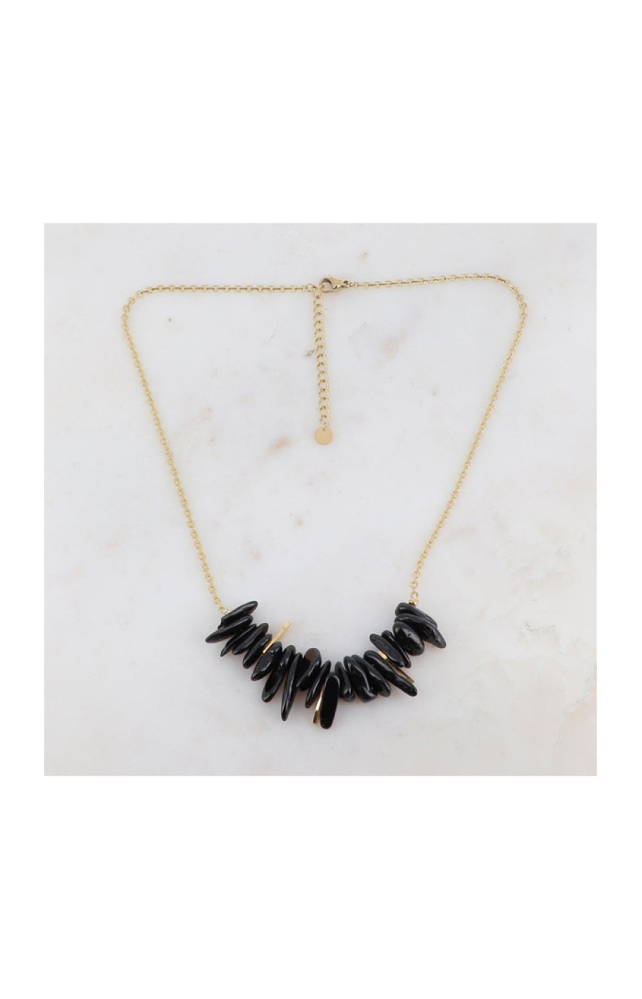 Collier - Acier inoxydable & pierre naturelle