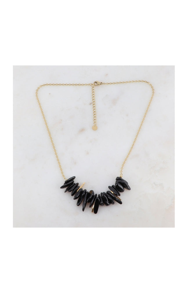 Collier - Acier inoxydable & pierre naturelle