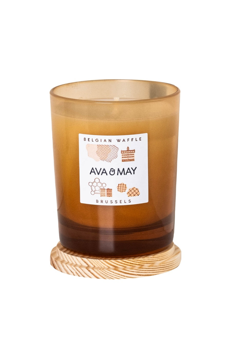 Bougie parfumée - Gaufre Belge - Noisette & caramel - 180 g