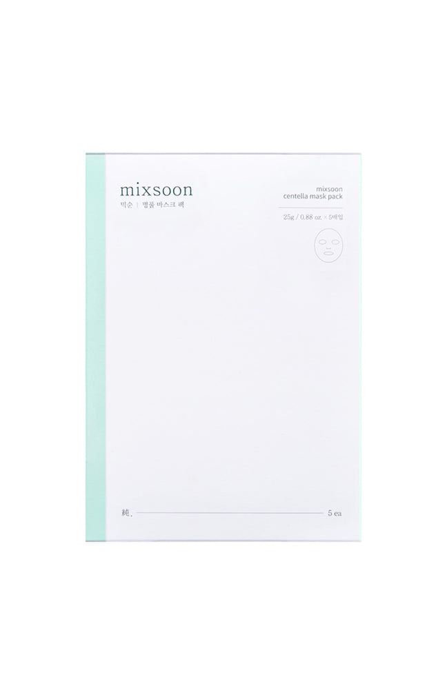 Mixsoon - Masque en tissu hydratant - Centella asiatica - Visage - 5 unités