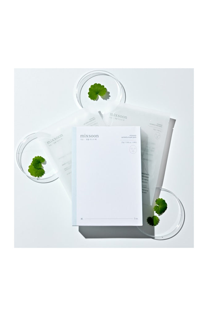 Mixsoon - Masque en tissu hydratant - Centella asiatica - Visage - 5 unités