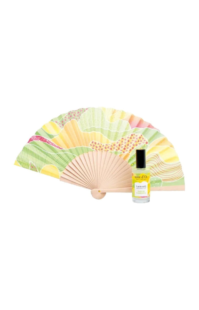 Coffret éventail à parfumer & parfum d'ambiance - Mandarine & yuzu - 50 ml