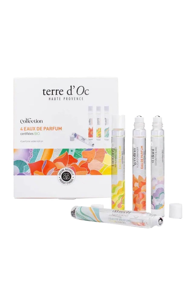 Coffret Eaux de parfums roll-on bio - 4 x 10 ml