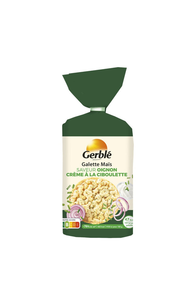 Galettes de maïs saveur oignon crème à la ciboulette - 8 x 124 g