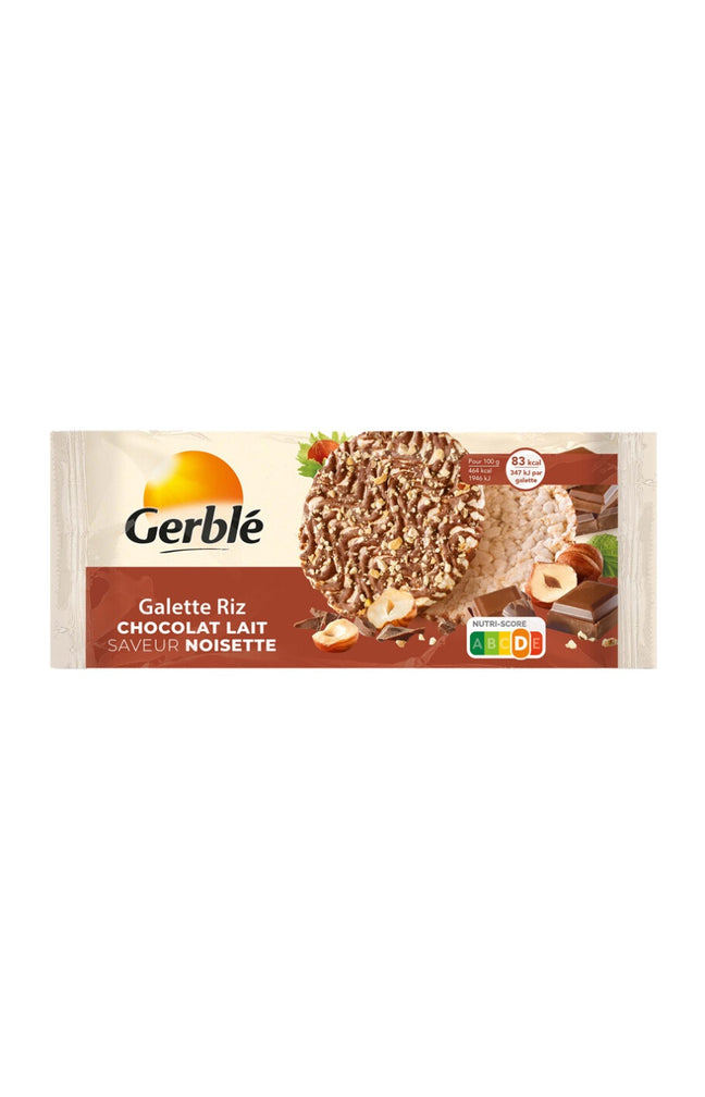 Galettes de riz - Chocolat au lait & noisettes - 14 x 4 sachets