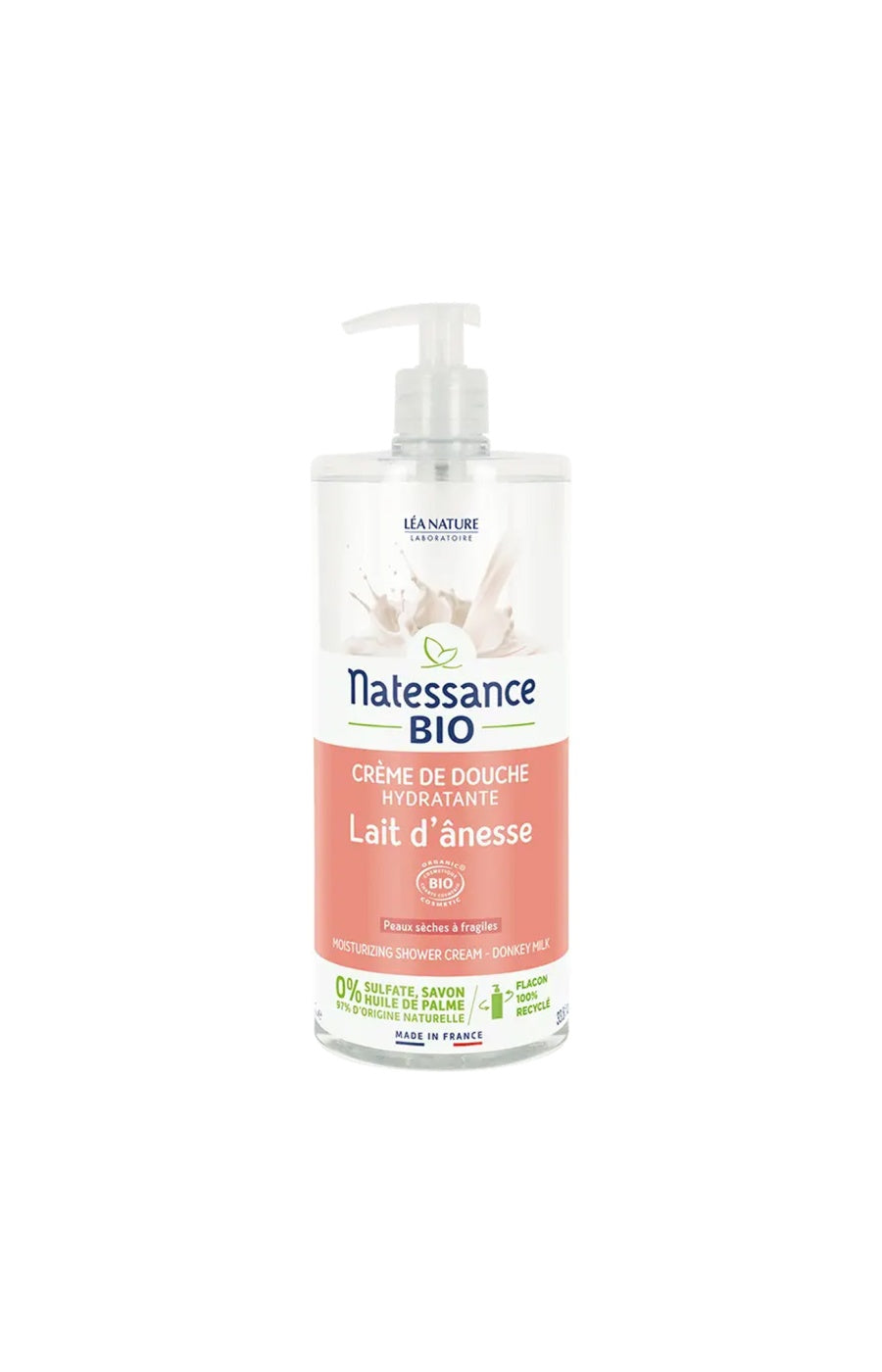 Crème de douche bio - Lait d'ânesse - 1 L