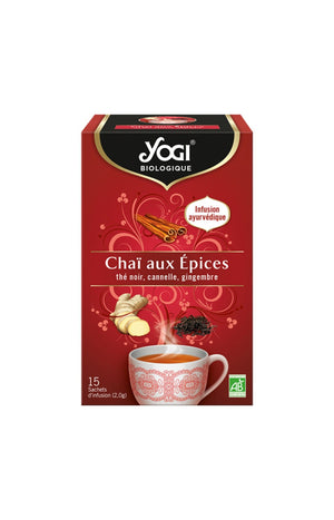 Thé noir chai aux épices bio - 6 x 15 sachets