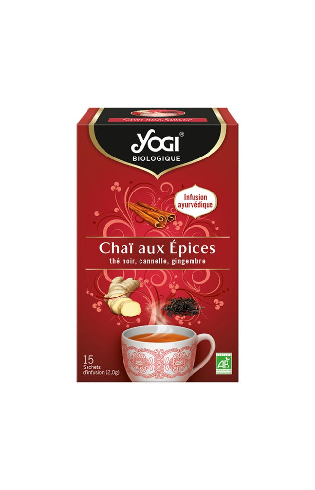 Thé noir chai aux épices bio - 6 x 15 sachets