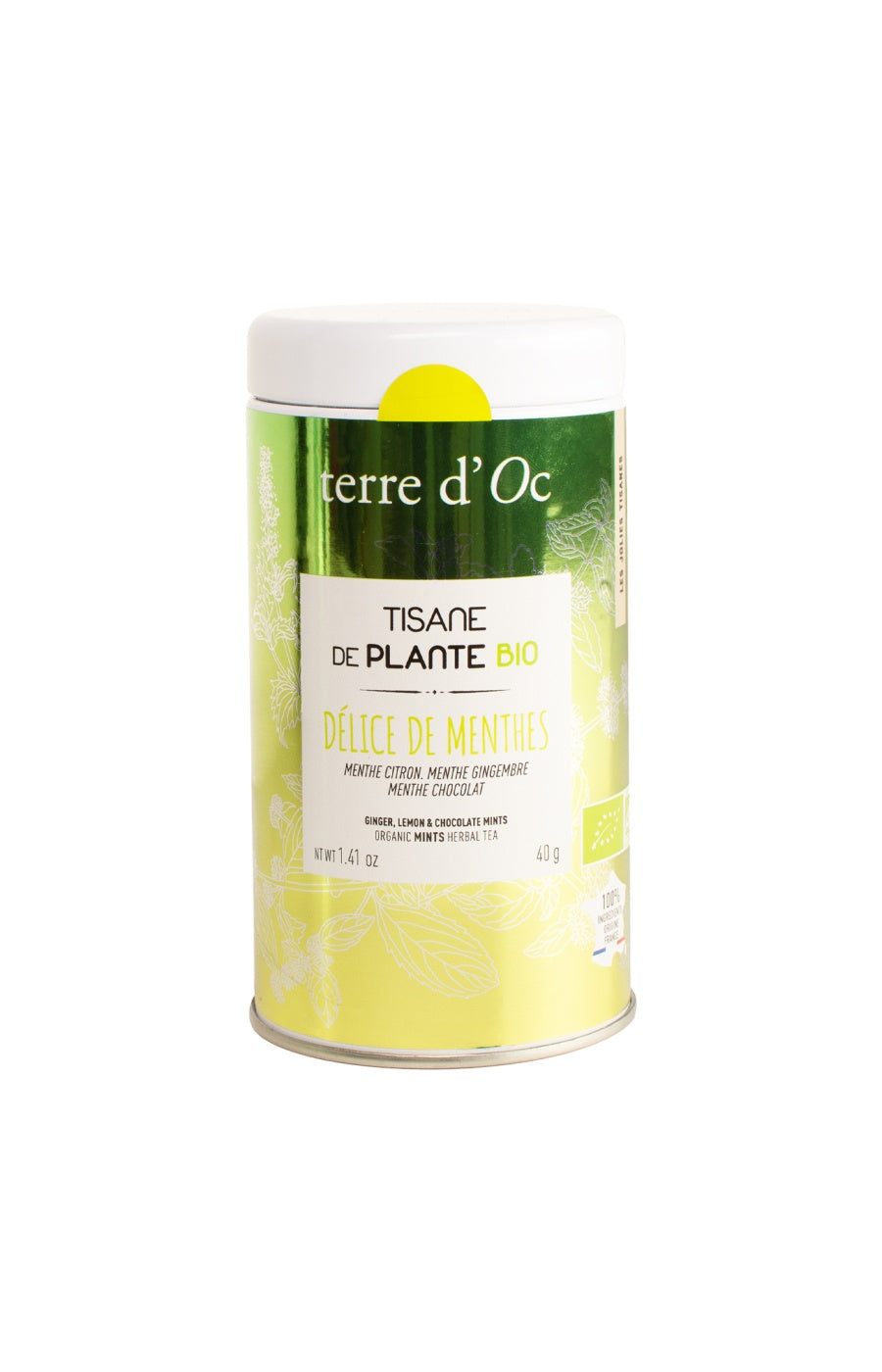 Tisane bio - Délice de menthes - Chocolat, citron & gingembre - 55 g