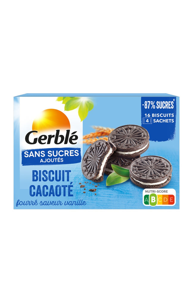 Biscuits cacao vanille sans sucres - 12 x 176 g