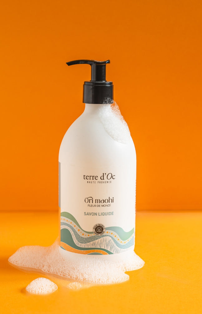Savon liquide bio - Ori maohi - Fleur de monoï - 495 ml