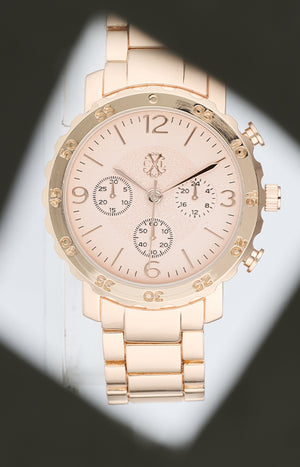 Montre à quartz - Alliage doré rose