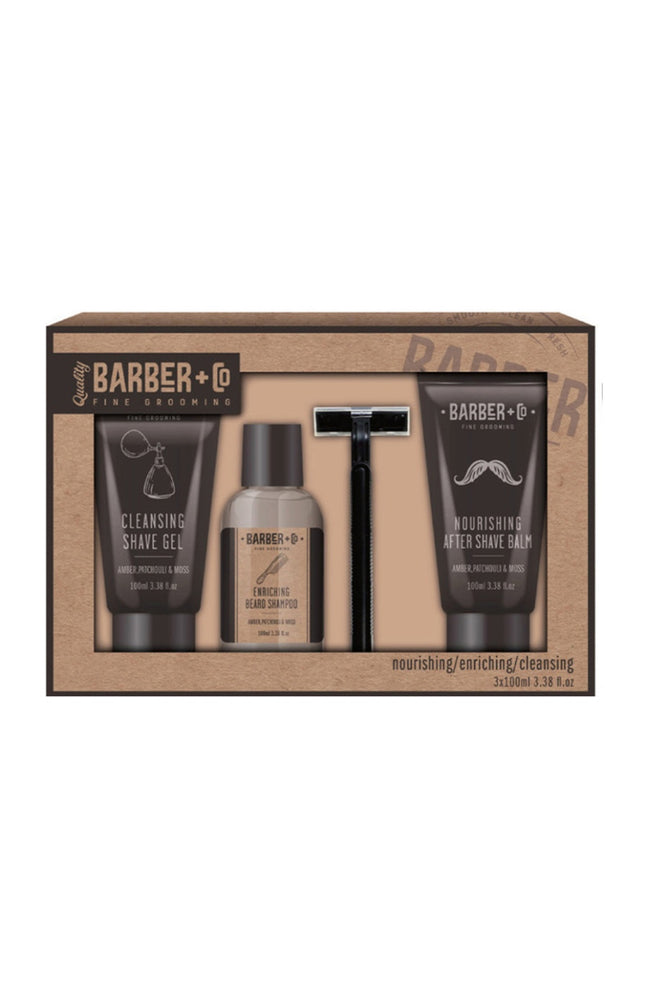 Coffret bain & rasage - Barber+Co- Homme - 4 produits