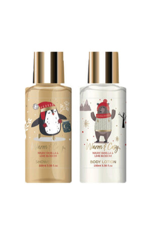Gel douche et lait corporel - Warm & Cosy - 2 x 100 ml