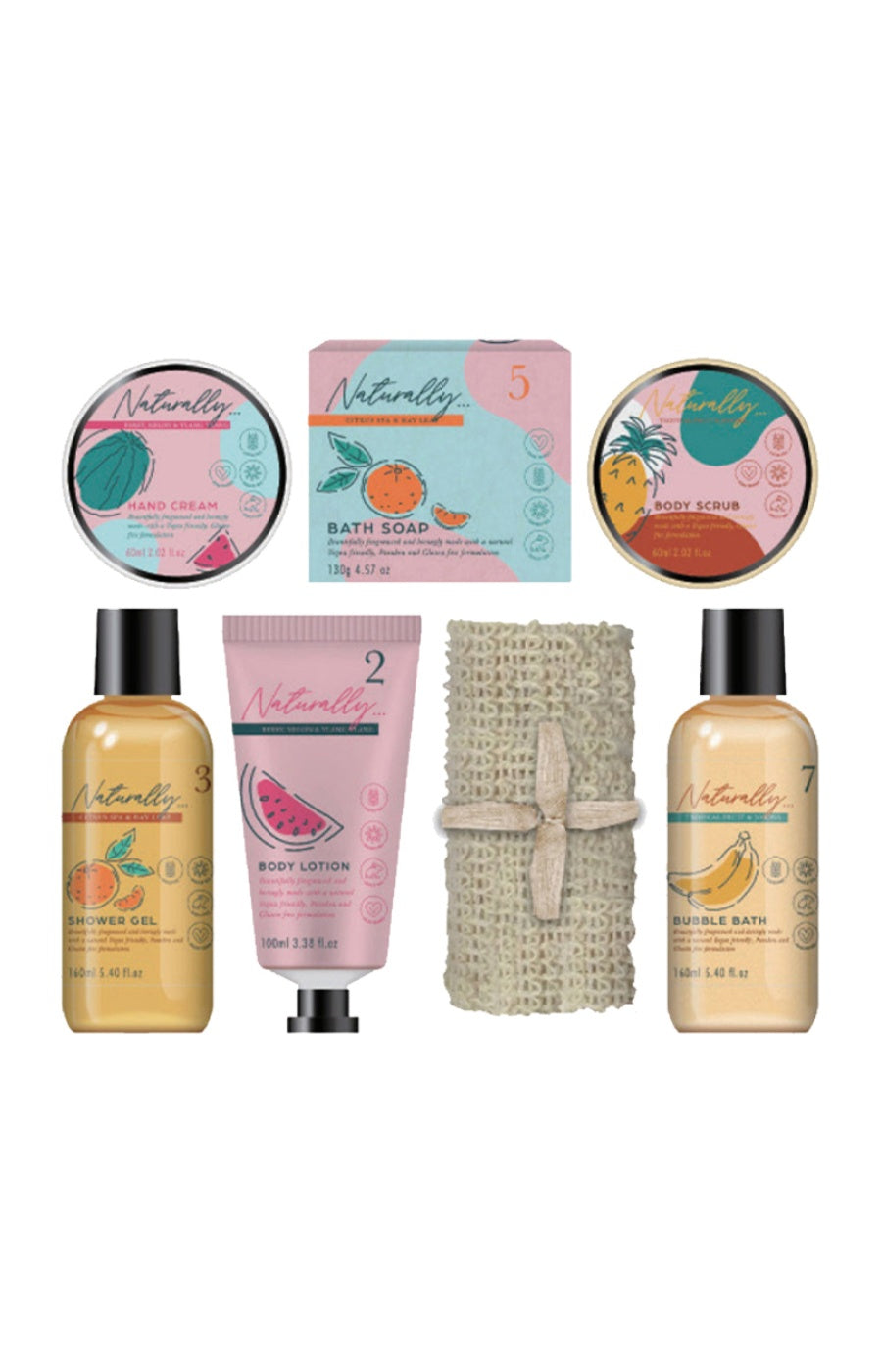 Coffret de bain - Naturally - 7 produits