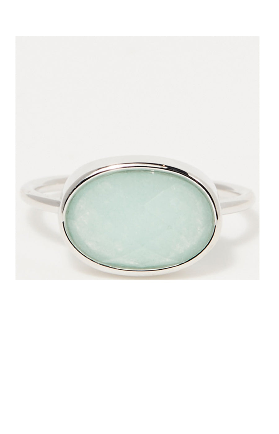 Bague Aliya - Laiton doré & amazonite verte