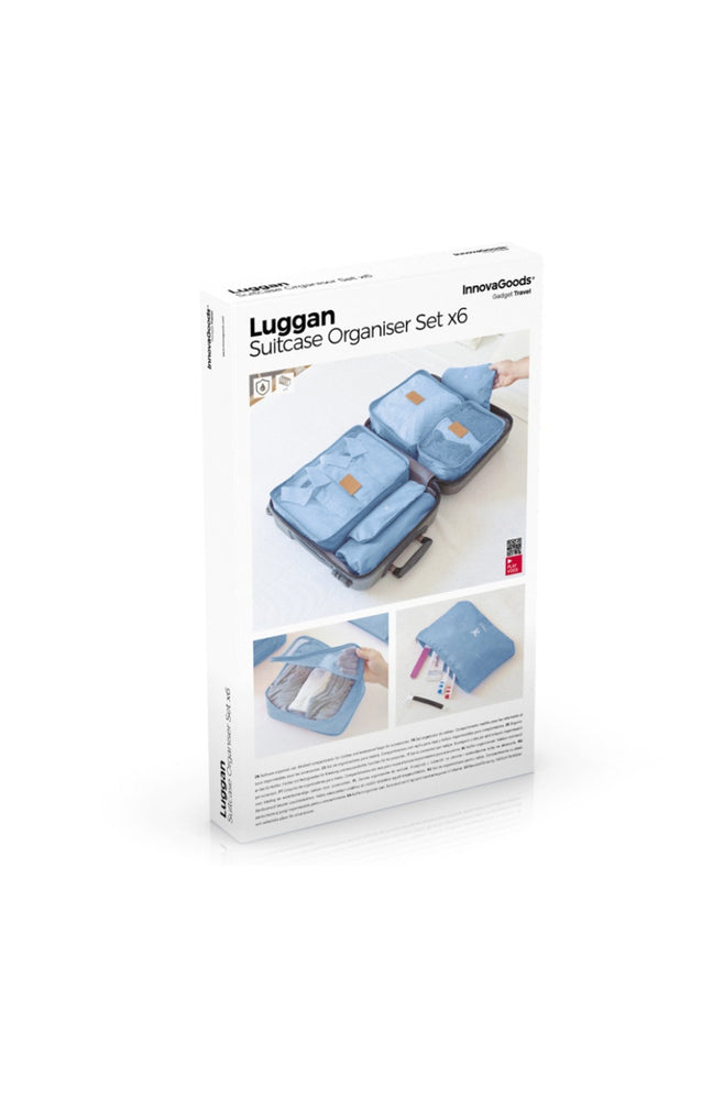 Ensemble de sacs de rangement pour bagage - Bleu - 6 Pièces