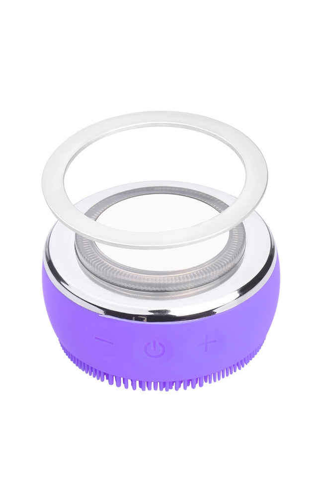 Brosse nettoyante & exfoliante à LED - Violet
