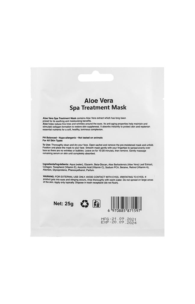 Masque en tissu - Aloe vera - Hydratant