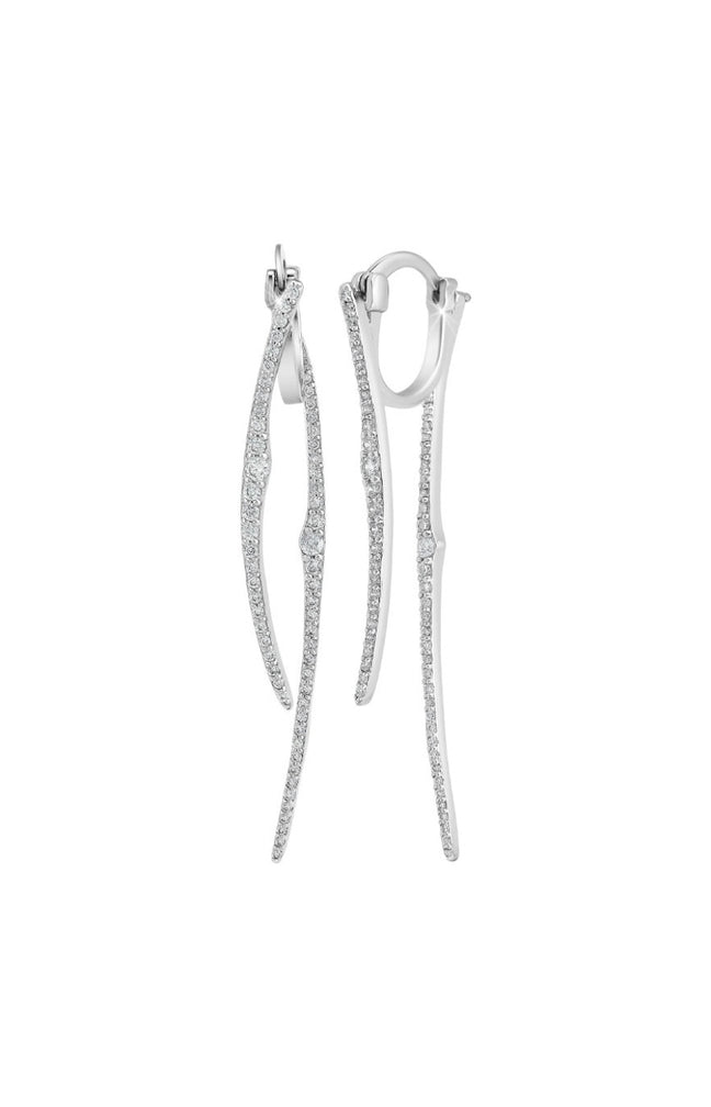 Boucles d'oreilles - Laiton & zirconium - Argenté
