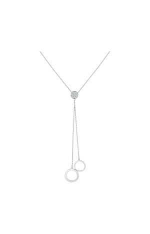 Collier - Acier inoxydable & cristaux - Argenté