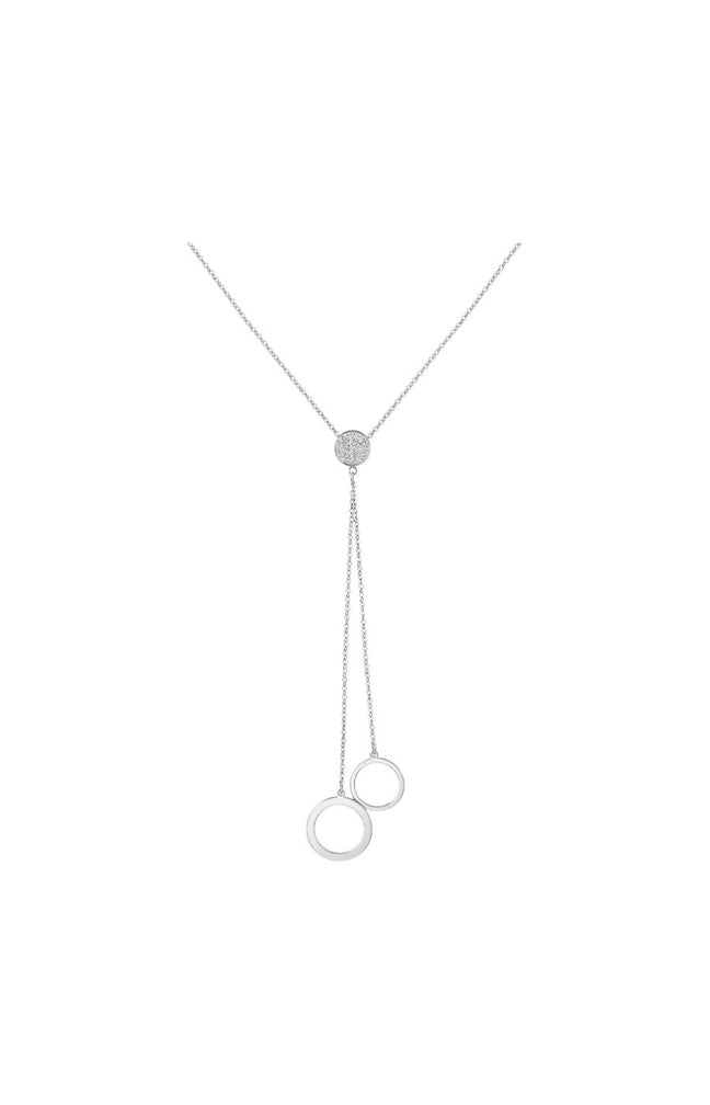 Collier - Acier inoxydable & cristaux - Argenté