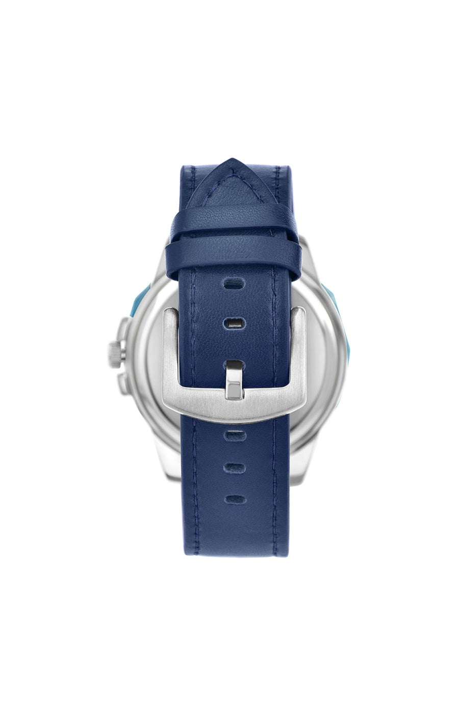 Montre - Laiton & similicuir bleu - Homme - 49 mm