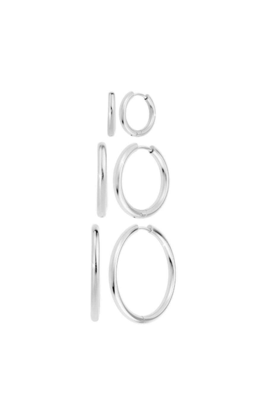 Boucles d'oreilles - Acier inoxydable - Argent