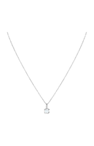 Collier - Acier inoxydable & cristaux - Argenté