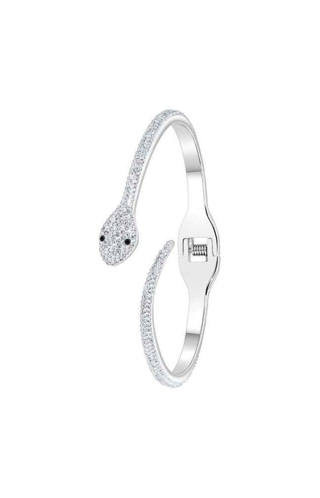 Bracelet - Acier inoxydable, cristaux & diamant - Argenté