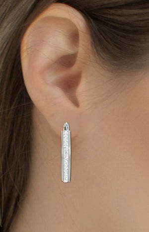 Boucles d'oreilles - Acier inoxydable & cristaux