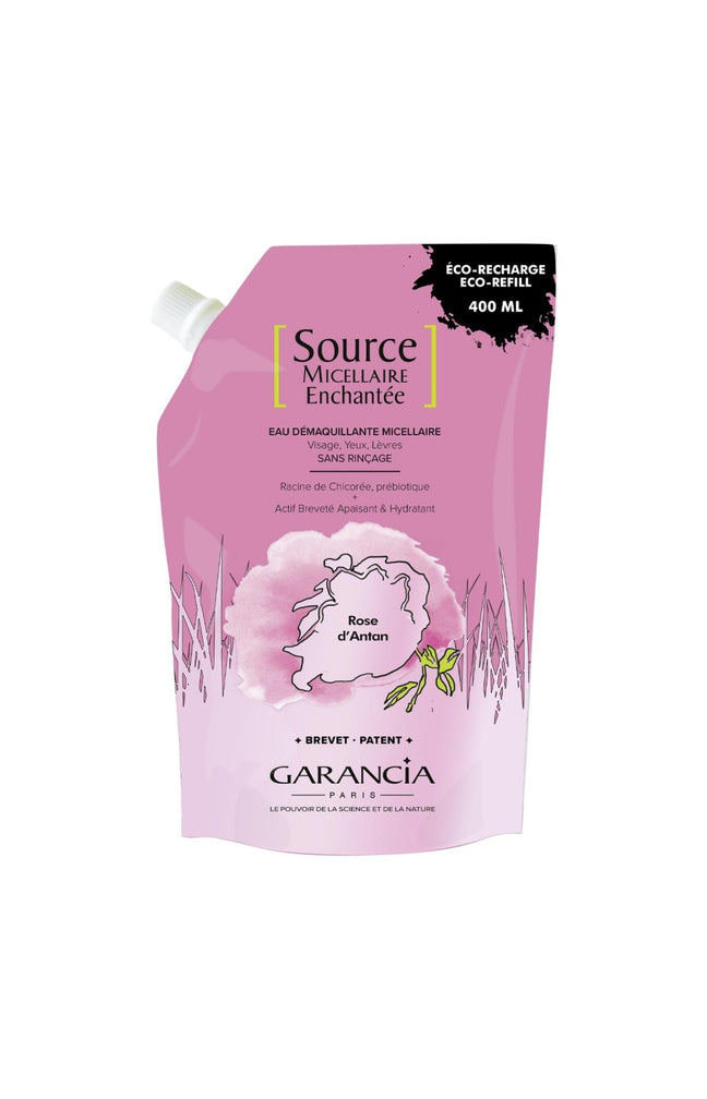 Recharge eau micellaire à la rose d'antan - Source enchantée - 400 ml