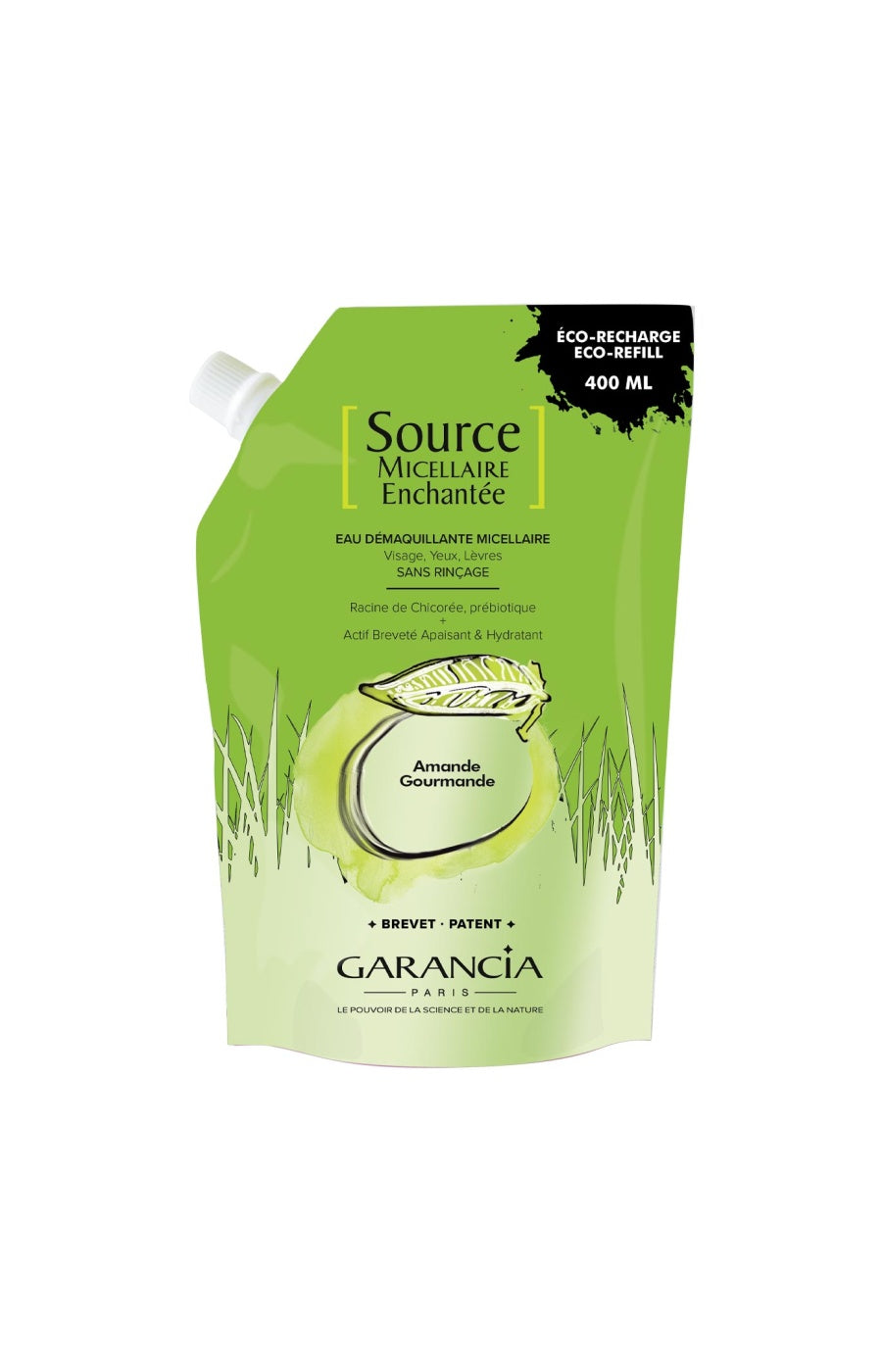 Recharge eau micellaire à l'amande - Source enchantée - 400 ml