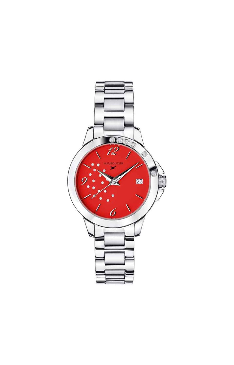 Montre à quartz - Acier inoxydable & diamants