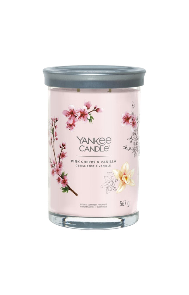 Bougie gobelet - Cerise rose & vanille - Grand modèle - 567 g