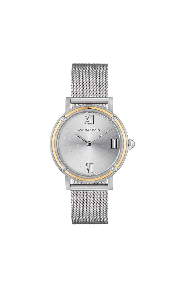 Montre à quartz - Acier inoxydable & diamants