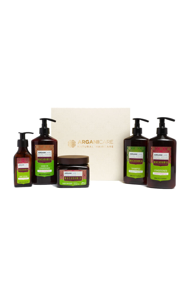 Coffret réparation intense - Argan & macadamia - Cheveux secs & abîmés - 5 soins