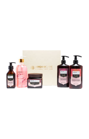 Coffret brillance ultime - Protéine de soie - Cheveux secs & ternes - 5 produits