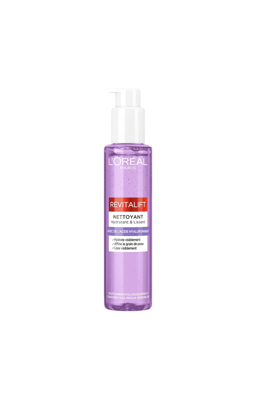 Gel nettoyant hydratant & lissant - Revitalift - Acide hyaluronique - Visage